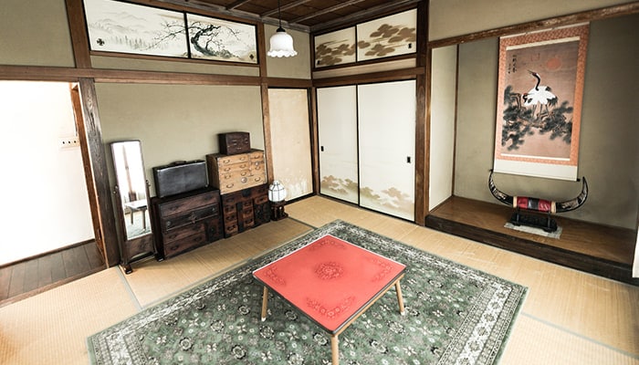 老夫婦の居間