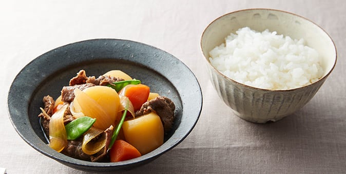 2品同時あたため：温度の違う食材を同時に調理