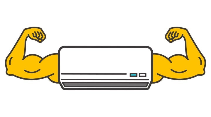 電圧の違い:200V エアコンは大きなパワーを発揮できる