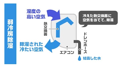 除湿の仕組み:空気を冷やして水分を取り出す