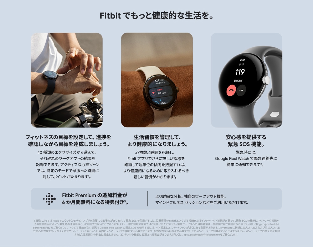 Google グーグル Pixel Watch Polished Silver 心拍計機能(Wifi)GA03182-TW