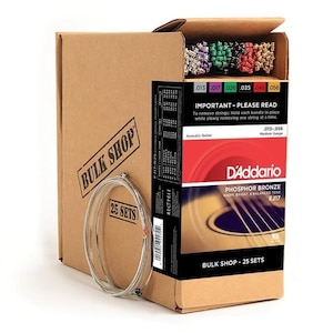 �_�_���I�b�A�R�[�X�e�B�b�N�M�^�[���@25�Z�b�g����o���N�p�b�N�iPhosphor Bronze�@Medium, 25 Set Bulk Pack .013-.056�j�bEJ17-B25