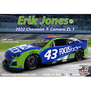 【再生産】1/24 エリック・ジョーンズ #43 フォーカス・ファクター シボレー カマロ NASCAR2022ネクストジェネレーション【PGC2022EJP】