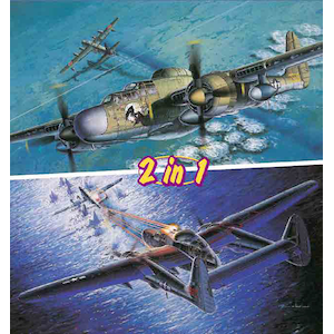 【再生産】1/72 WW.II アメリカ軍 P-61Aブラックウィドウ/P-61B レディ・オブ・ザ・ダーク(2in1)【DR5122】