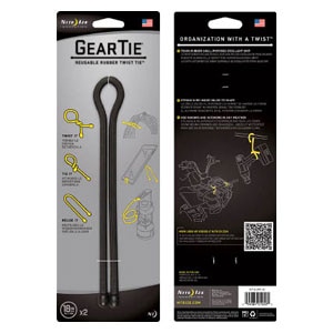 NITE IZE(�i�C�g�A�C�Y)�b�M�A�[�^�C �I���W�i�� 18�C���`(45.7cm) �u���b�N 2�{����bGT18-2PK-01