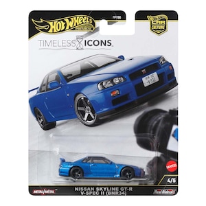 ホットウィール カーカルチャー タイムレス アイコンズ 日産 スカイライン GT-R V-スペック II （BNR34）【JBK92-9866】