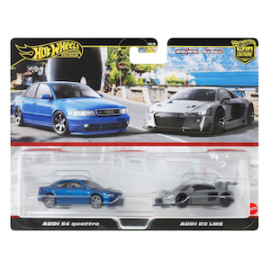 ホットウィール プレミアム 2パック アウディ S4 クワトロ/ アウディ R8 LMS【JDY82-9866】【在庫処分】