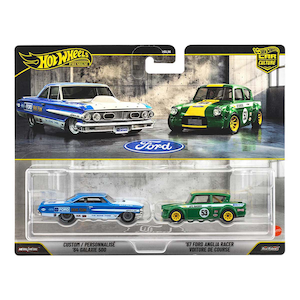 ホットウィール プレミアム2パック カスタム '64 ギャラクシー 500 / '67 フォード アングリア レーサー【JHW50-9866】