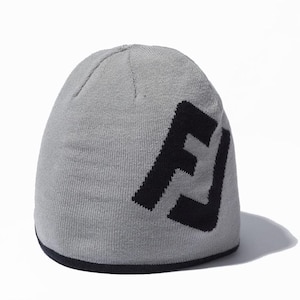 フットジョイ｜MEN’S ビッグロゴリバーシブルニットビーニー(グレー・サイズ：フリー)｜FH23BRL-0G