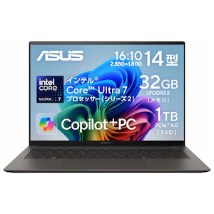 ASUS�b�G�C�X�[�X�b�m�[�g�p�\�R�� ASUS Zenbook S14 UX5406SA(14.0�^/Windows 11 Home 64�r�b�g/�C���e�� Core Ultra 7/������ 32GB/1TB SSD) �X�}�C�A�O���[�bUX5406SA-TU7321GR