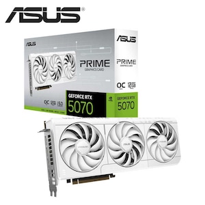 ASUS�b�G�C�X�[�X�bASUS PRIME GeForce RTX 5070 White OC Edition 12GB GDDR7 �g���v���t�@������ �O���t�B�b�N�{�[�h�bPRIME-RTX5070-O12G-WHITE