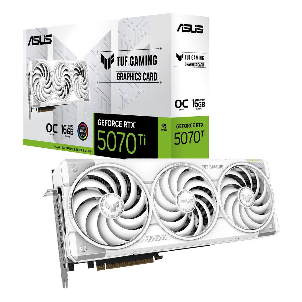 ASUS NVIDIA GeForce RTX 5070 Ti ホワイトカラートリプルファン