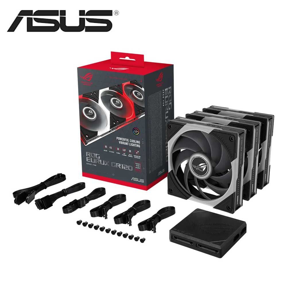 【未使用】ROG 120mm ARGBファン 6個セット ASUS 抜き取り品 ROG EURUX GR120 FAN ARGB 3個パック 30mmフレーム ARGB 120mm 静音