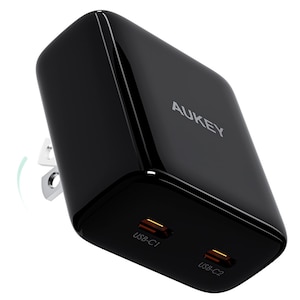 AUKEY�b35W USB-C�[�d�� USB-C�~2(�u���b�N)�bPA-U4-BK