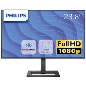Philips｜フィリップス｜液晶ディスプレイ(23.8型/IPS/FullHD 1920×1080/75Hz/1ms/HDMI1.4/DP1.2/D-Sub/VESA/5年保証)(ブラック)｜242E2F/11