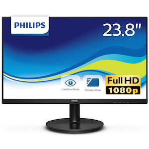 Philips｜フィリップス｜液晶ディスプレイ(23.8型/VA/FullHD 1920×1080/75Hz/4ms/HDMI1.4/D-Sub/VESA/5年保証)(ブラック)｜241V8L/11