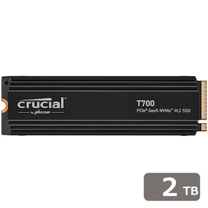 Crucial�b�N���[�V�����bCrucial T700 2TB PCIe Gen5 NVMe M.2 SSD with heatsink�bCT2000T700SSD5JP