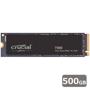 Crucial｜クルーシャル｜T500 500GB PCIe Gen4 NVMe M.2(Type2280) 内蔵SSD｜CT500T500SSD8JP