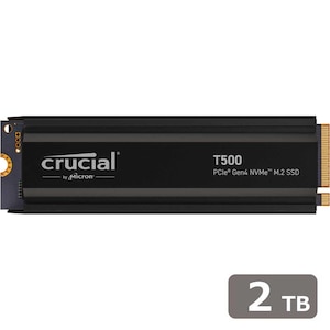Crucial｜クルーシャル｜T500 2TB PCIe Gen4 NVMe M.2(Type2280) 内蔵SSD ヒートシンク付き 【PS5 / PS5 Pro対応】｜CT2000T500SSD5JP