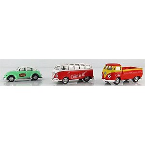 Coca-Cola Collectibles�b1/72 VW �M�t�g3��Z�b�g�i1962 �T���o�A1966 �r�[�g���A1962 T1 �s�b�N�A�b�v�j�y458385�z�bCCC 458385 VW ���ľ��