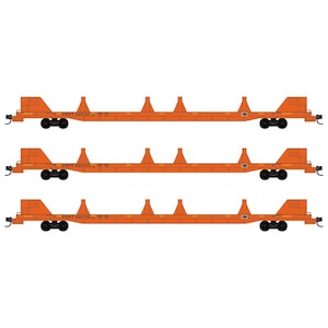(N)0399302203 レール運搬用フラットカー CSX 3両セット【在庫処分】