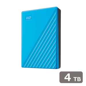 Western Digital｜ウエスタンデジタル｜USB3.0対応 ポータブルハードディスク 4TB (ブルー)【My Passport2019】｜WDBPKJ0040BBL-JESN