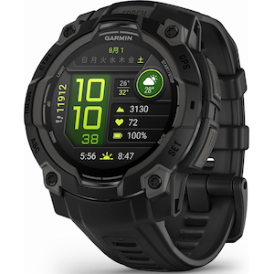 ガーミン｜Instinct 3 AMOLED 45mm Black【Suica対応】スマートウォッチ｜010-02936-30