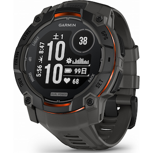 ガーミン｜Instinct 3 Dual Power 50mm Black / Charcoal【Suica対応】スマートウォッチ｜010-02935-30