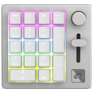Glorious（グロリアス）｜ワイヤレス・有線両対応 テンキーボード Glorious Numpad Prebuilt（White Ice）｜GLO-GMMK-NP-FOX-W