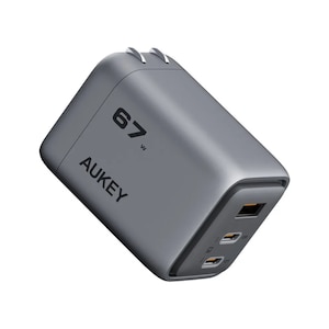 AUKEY�bUSB�[�d�� Comet Mix 3 67W PD�Ή� �܂肽���ݎ� USB-C�~2�|�[�g/USB-A�~1�|�[�g�bPA-C3-GY