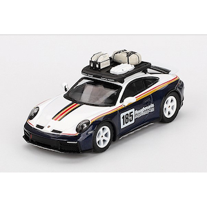 1/64 ポルシェ 911 ダカール ラリー デザインパッケージホワイト/ゲンチアンブルー メタリック(右ハンドル)【MGT00805-R】