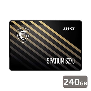 MSI｜エムエスアイ｜MSI 3D NAND SATA 2.5inch SSD SPATIUM S270シリーズ 240GB｜S78-440N070-P83
