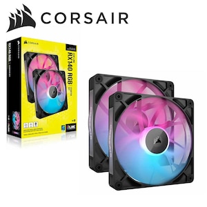 CORSAIR�b�R���Z�A�bPWM�t�@�� iCUE LINK RX140 RGB Dual Fan Kit�i�u���b�N�j�bCO-9051020-WW
