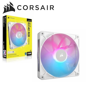CORSAIR�b�R���Z�A�bPWM�t�@�� iCUE LINK RX140 RGB White Single Fan�i�z���C�g�j�bCO-9051023-WW