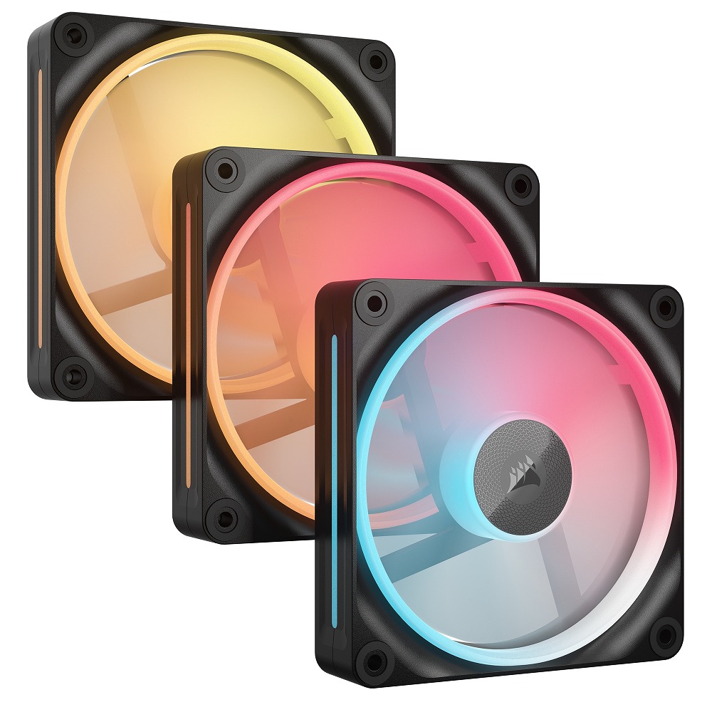 【未使用】iCUE LINK RX RGB 120mm ファン　3個セット iCUE LINK RX120 RGB 120mm PWM Fan Triple Starter Kit - White