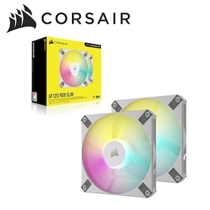 CORSAIR�b�R���Z�A�bPC�P�[�X�t�@�� iCUE AF120 RGB SLIM WHITE Dual Pack with Lighting Node CORE(�z���C�g)�bCO-9050165-WW