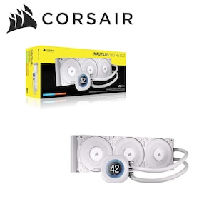 CORSAIR�b�R���Z�A�b�����̌^CPU�N�[���[ NAUTILUS 360 RS LCD White�i�z���C�g�j�bCW-9061034-WW