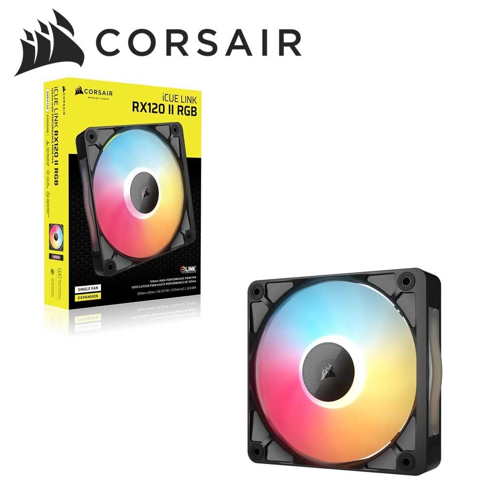 PCケースファン iCUE LINK RX120 II RGB Fan Expansion（ブラック