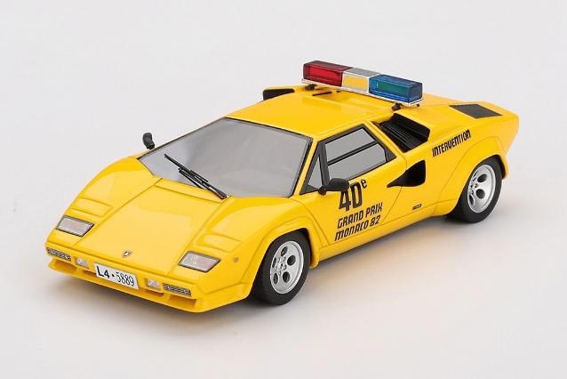柔らかな質感の ランボルギーニ 1/43 カウンタック 1982 モナコグランプリ ミニカー