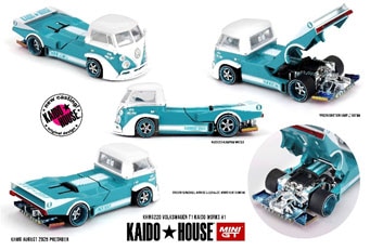 ワーゲン×mikihouseコラボ仕様 自動車 1/64 フォルクスワーゲン T1 KAIDO WORKS V1(左ハンドル