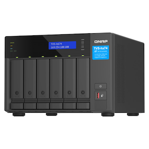 QNAP�b�L���[�i�b�v�b�C���e�� Core i3-12100 �v���Z�b�T�[���� USB 3.2 Gen 2 ZFS�x�[�X QuTS hero OS�̗p 6�x�C�^���[�^NAS�bTVS-H674