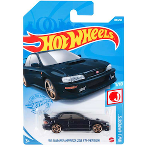 ホットウィール　ベーシックカー　'98 スバル インプレッサ 22B Stiバージョン【HBN96】