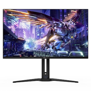 GIGABYTE｜ギガバイト｜ゲーミング液晶ディスプレイ(31.5型/OLED/4K UHD 3840×2160/240Hz/0.03ms/HDR400/HDMI2.1/DP2.1/USB TYPE-C/VESA/PIP・PBP対応/3年保証)(ブラック)｜AORUS FO32U2P