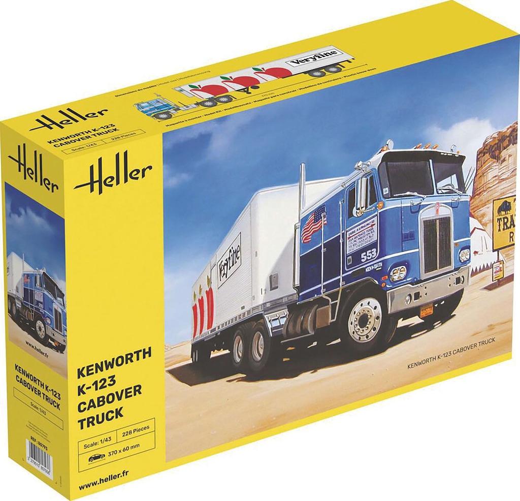 1979 ケンワース K100 ウィズ　リーファートレーラートラック野郎!B・J 1/43 ケンワース K-123 キャブオーバー & リーファートレーラー