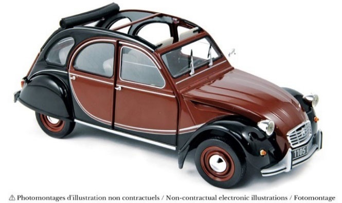 特価 シトロエン 再生産】1/18 2CV ボルドー 1982 チャールストン ミニカー