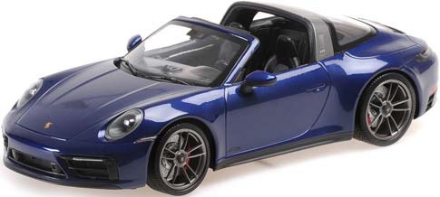 1/18 ポルシェ 911 (992) タルガ 4 GTS 2021 ブルーメタリック