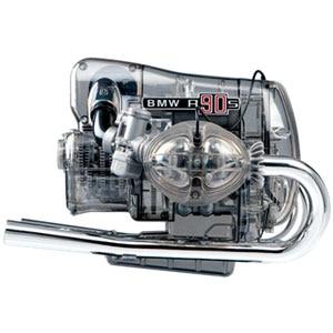1/2 BMW R90S ボクサー フラット・ツイン エンジン 空冷OHV2気筒 透明モデルキット (モーターライズ)【EITF7009】
