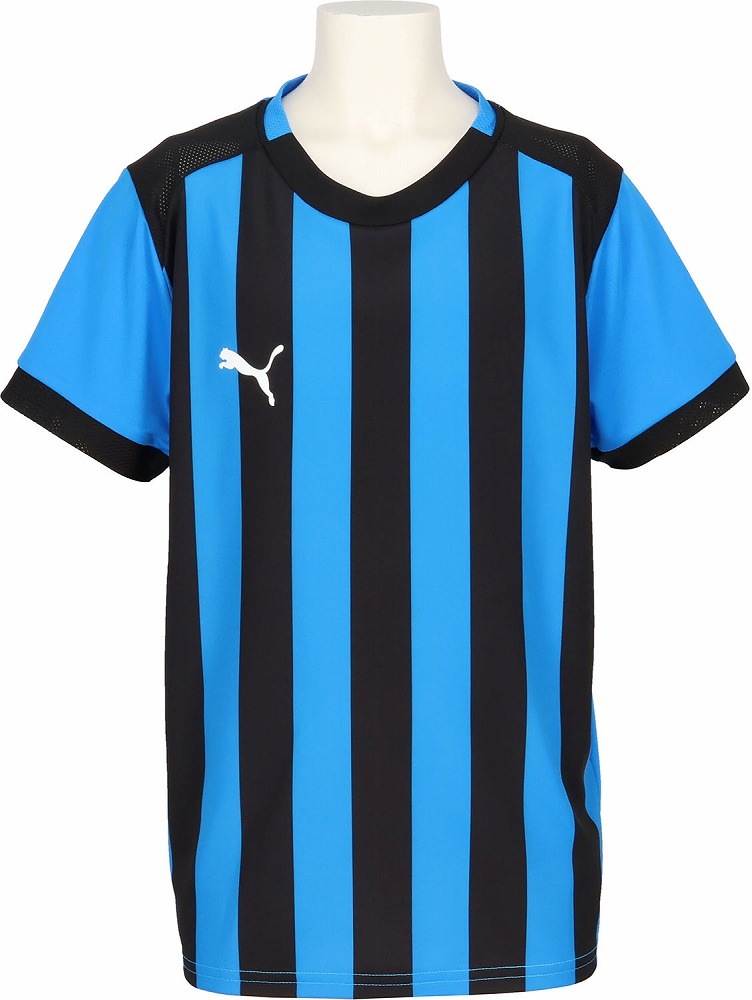 PUMA プーマ　浦和レッズ　ゲームシャツ　ネイビー　XL ユニホーム　サッカー TEAMLIGA ストライプ ゲームシャツ JR（Electro Royal-PUMA Black