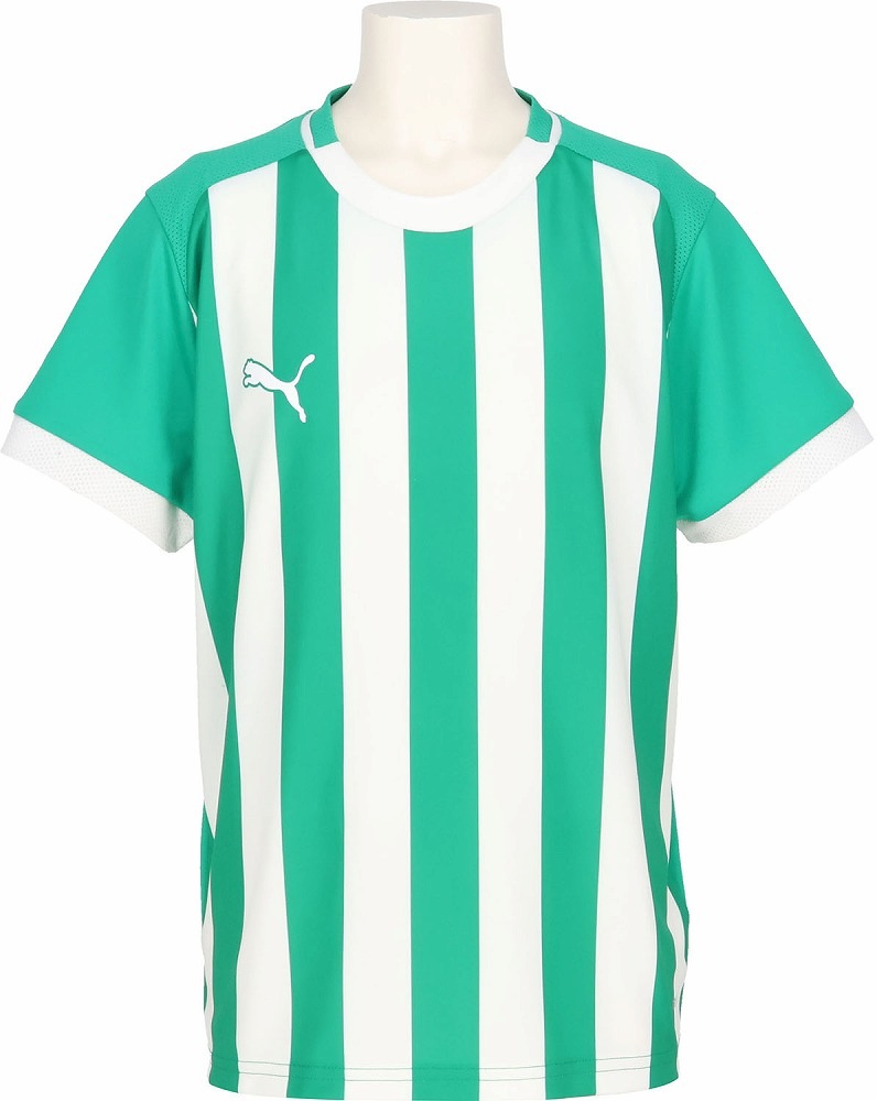 TEAMLIGA ストライプ ゲームシャツ JR（Sport Green・サイズ：160