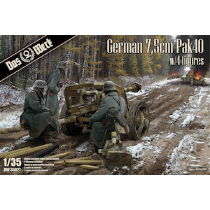1/35 ドイツ 7.5cm対戦車砲 Pak40 w/クルーフィギュア4体【USCDW35027】